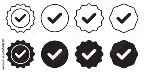 Bild auf Leinwand Checkmark icon set
