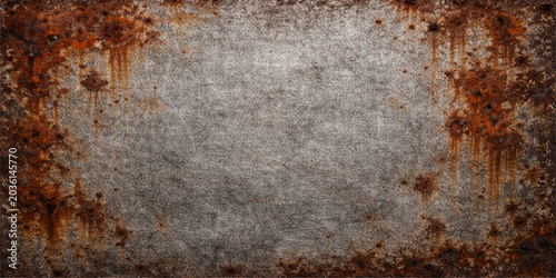 Foto Weathered metal texture background, aged corroded steel surface, industrial grun