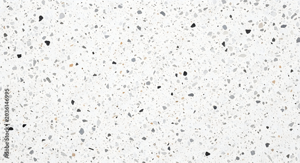 Naklejka premium White terrazzo stone texture with fine speckled patterns and smooth surface terrazzo material background speckled interior