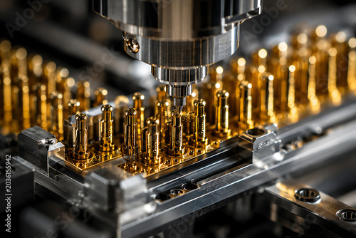 Gold Connector Pin Engraving