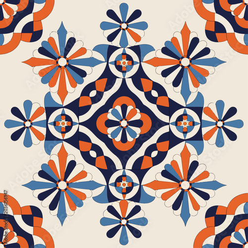 Tablou pe pânză Intricate circular flowers glowing with timeless sophistication and captivating decorative visual movement throughout
