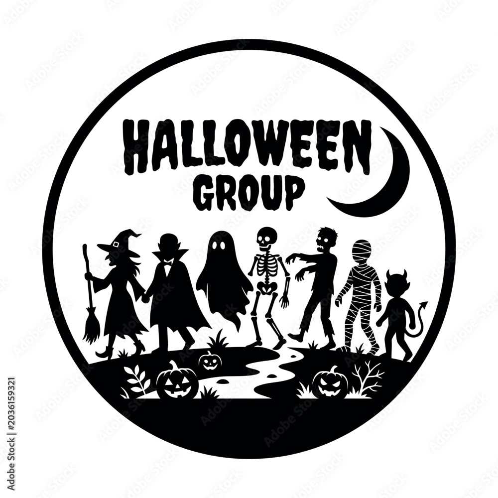 Obraz premium Classic Halloween Character Group Icon.eps 