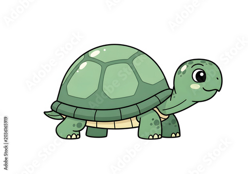 Adorable cartoon turtle illustration, perfect for children's books, educational materials, and charming website graphics
