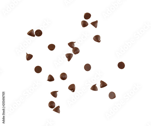 chocolate chips floating