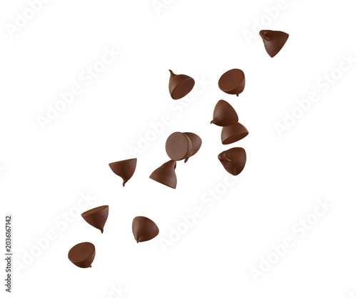 chocolate chips floating