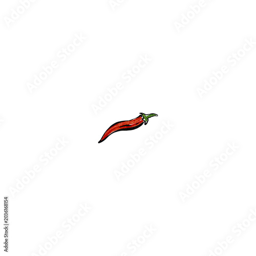 Red chili pepper, spicy food, hot pepper, culinary icon, vibrant vegetable