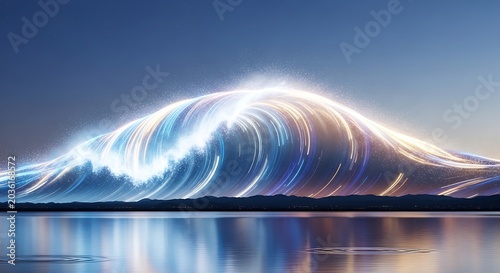 Abstract white swirl motion blur background.