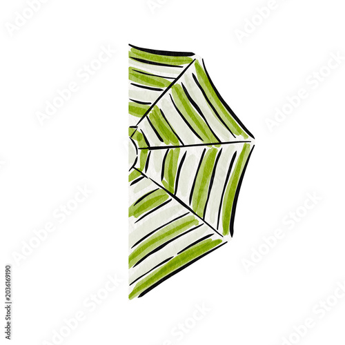 Geometric, abstract pattern, green and white stripes, seamless design element