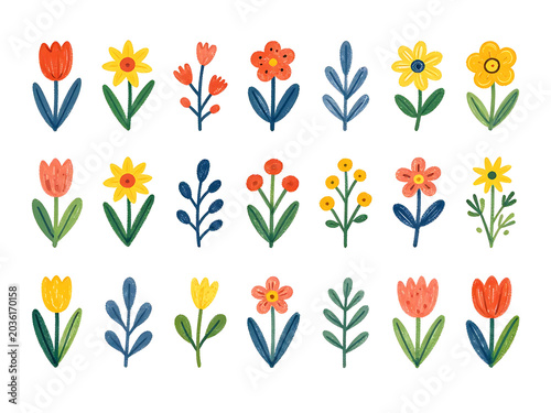 spring flowers in the shape