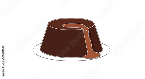 Εκτύπωση καμβά Illustration of a Delicious Molten Chocolate Lava Cake Dessert