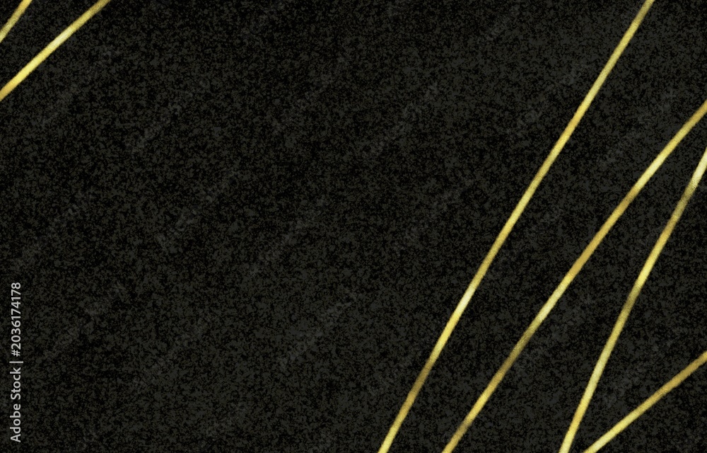 Fototapeta premium Diagonal gold lines on black background modern abstract wallpape