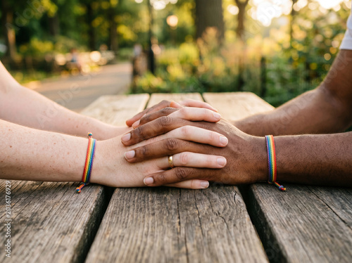 LGBTQ Representation Rainbow Hands Holding Diversity Pride