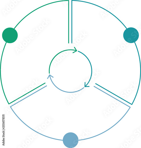 3 Process Business Presentation Infographic