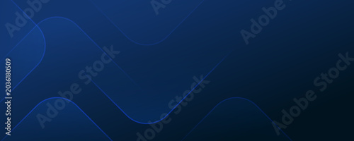 Dark blue geometric banner with fading lines