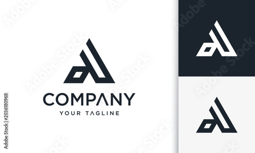 letter A Initial Logo Concept