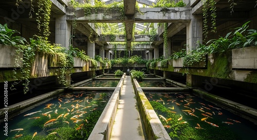 Serene tropical garden pathway with lush greenery.