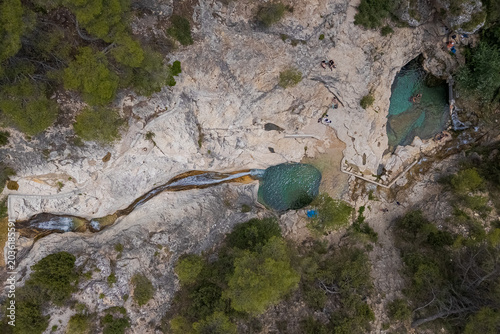 Konstfotografi Aerial view of the Somogil Baths in Moratalla, Region of Murcia, Spain