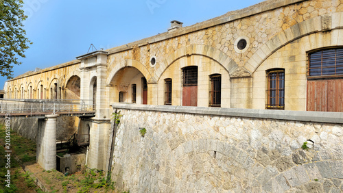 Fotografie Fort de la Revere historic military architecture, Eze, Provence-Alpes-Cote d'Azur France, Europe
