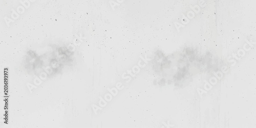 Obraz na płótnie Two small gray cloud shapes on a white background.