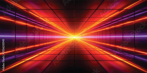 Photos A vibrant night wallpaper features glowing red and blue light trails of car moti