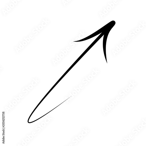 Minimal curved arrow pointing upper right