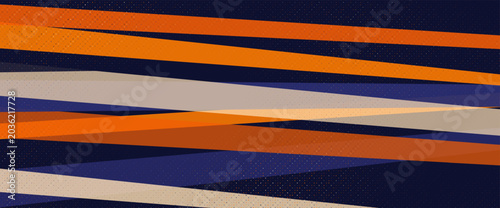 Vibrant orange blue lines background for sports events and promotional materials. Striped background with dynamic effect of motion and speed. Vector illustration