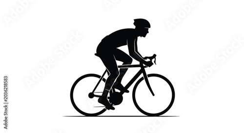 cyclist silhouette vector