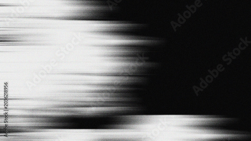 Black and White Abstract Motion Blur Background with Grainy Noise Texture Speed Line Effect