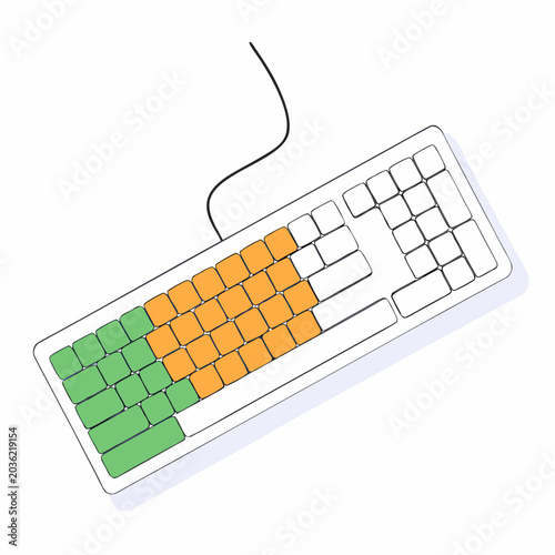computer keyboard with mouse
