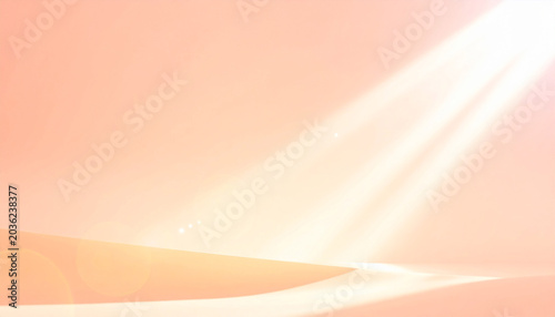 Abstract rose gold background featuring soft heart shaped bokeh lights and elegant flowing glitter particles arranged in a decorative frame for festive holiday designs 3