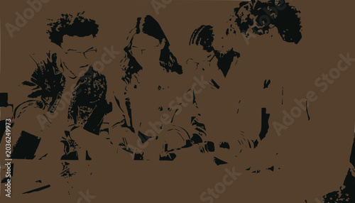 Diverse group of young people friends sitting together enjoying a moment