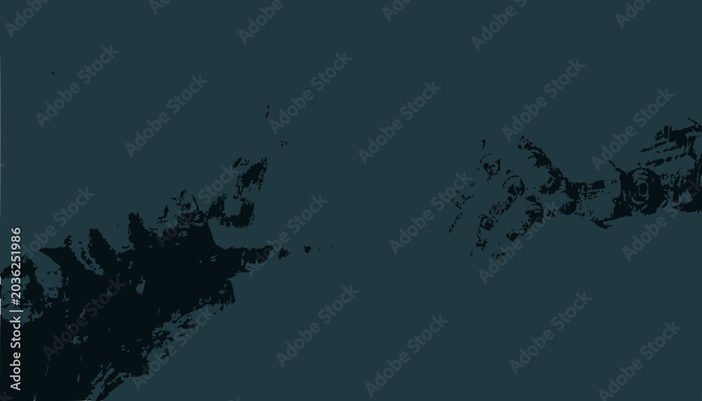 Fototapeta premium Abstract Dark Teal Grunge Texture Background with Black Splatter
