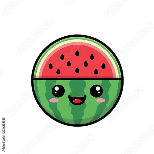 Cute Watermelon Character. (2)