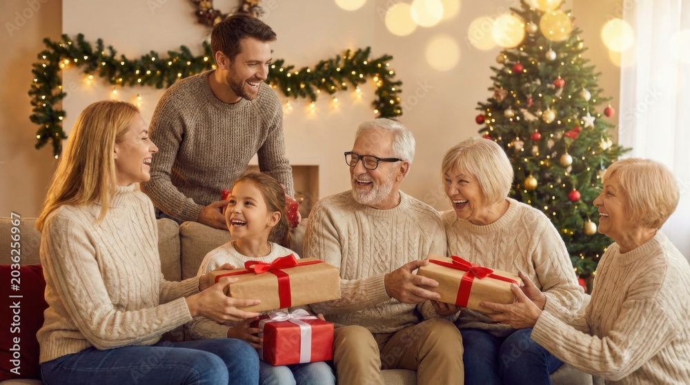 Obraz premium the holiday celebration includes cheerful get-togethers with lively decor and joyful times