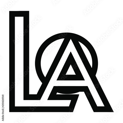 Bild auf Leinwand LA logo symbol icon graphic