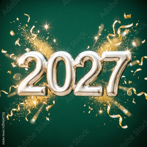 Creative New Year 2027 Graphic Asset for Branding