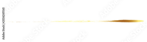 Long gold brush stroke with paint texture on background art