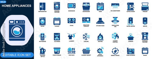 Photos Home appliances icon set