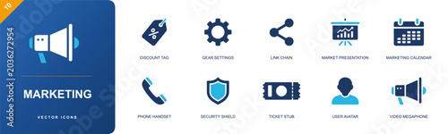 Foto Marketing icon set