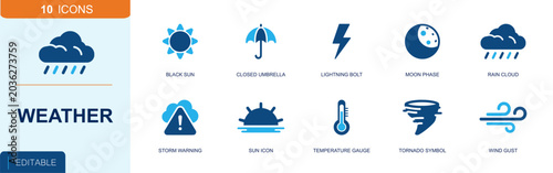 Fotografie Weather icon set