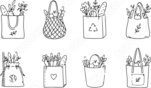 Cute potted plant icon set indoor botanical symbols collection with minimal home decor graphic design elements