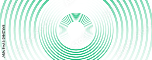 Bilde på lerret Green white abstract background overlap layer on bright space with circles effect decoration