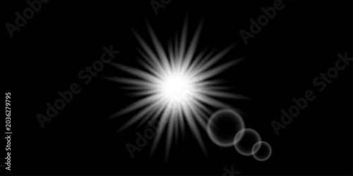 White glowing starburst lens flare effect for labor day background with starburst isolated sunburst illumination abstract background celebration template decoration