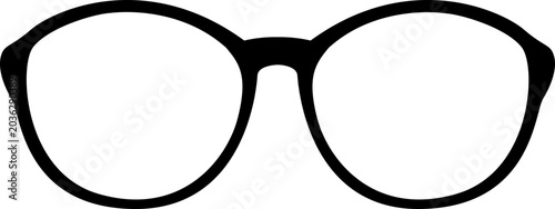 Black glasses icon - solid
