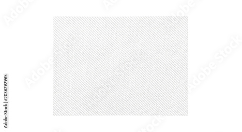 Bilde på lerret Blank white twill canvas fabric square on transparent background