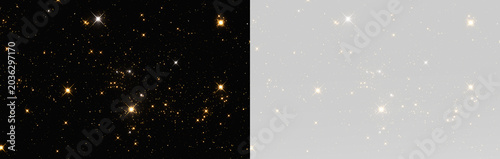 Photos Stars in night sky for space travel concepts, overlay stars