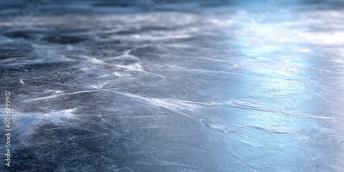 Ice Skating on a Frozen Lake