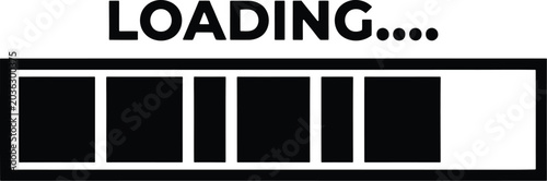 Foto Loading animation bar with progress indicator for website or app interface