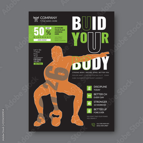 Fitness Gym Workout Flyer Template