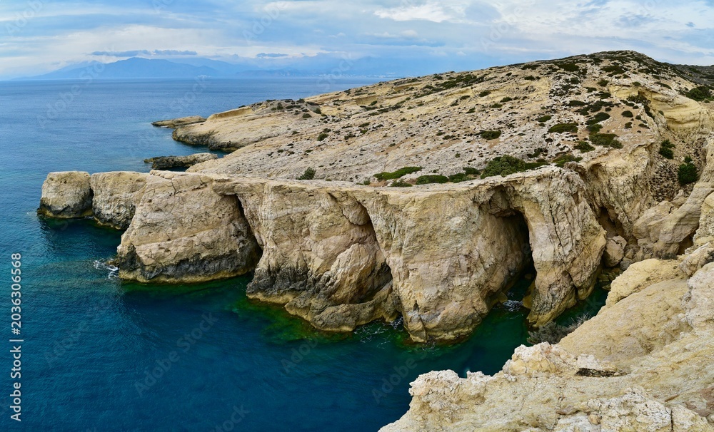 Fototapeta premium Kreta - Matala - Steilküste - Panorama